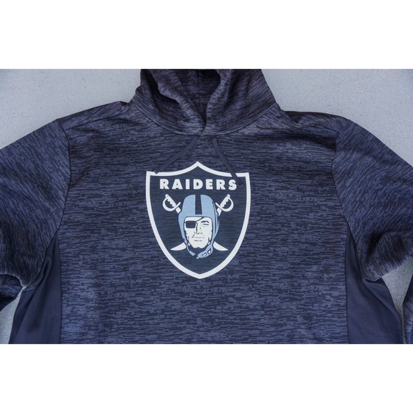Team Apparel Raiders Sweater NFL Men XL Black Las Vegas Football Hoodie Original - Picture 2 of 7